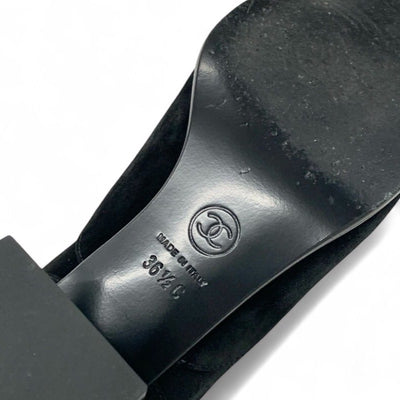 シャネル CHANEL ローファー 革靴 靴 シューズ スエード パテント ブラック パール ココマーク レースアップ