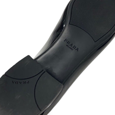 プラダ PRADA フラットシューズ 靴 シューズ パテント ブラック 黒 トライアングルロゴ