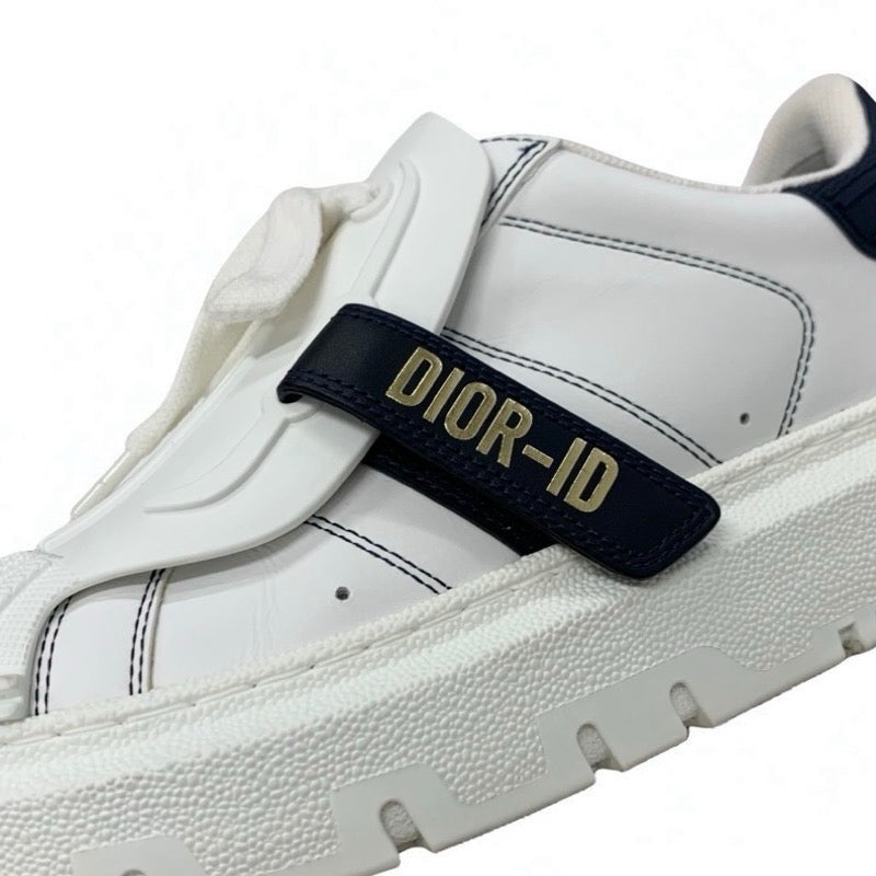 クリスチャンディオール CHRISTIAN DIOR Dior-ID スニーカー 靴 シューズ レザー ラバー ホワイト ブラック ロゴ ベルクロ