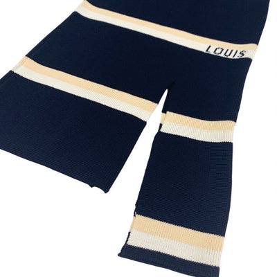 ルイヴィトン LOUIS VUITTON ボトムス ウール ブラック ホワイト ベージュ スカート ロゴ ニット アシンメトリー ミドル