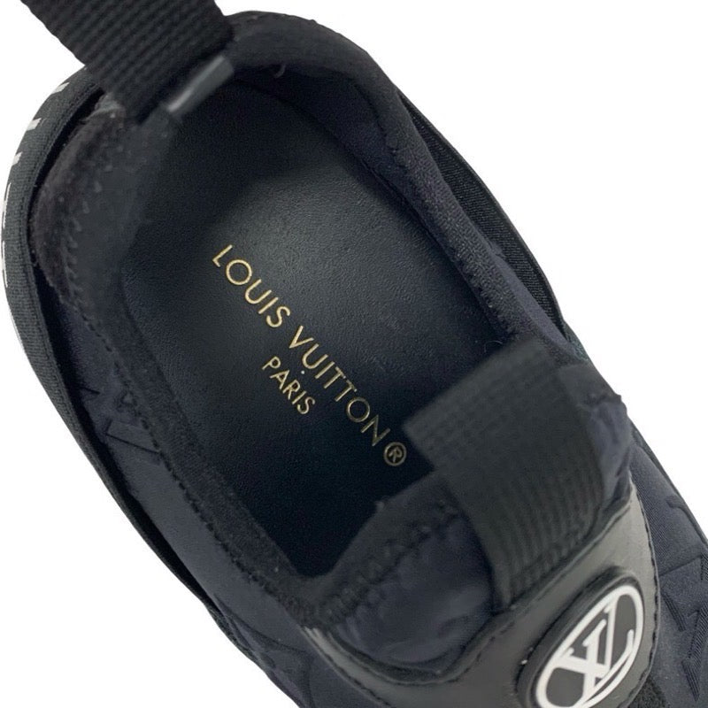 ルイヴィトン LOUIS VUITTON ランアウェイライン モノグラム スニーカー 靴 シューズ ファブリック レザー スエード ブラック ホワイト ロゴ インヒール