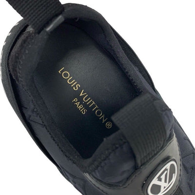 ルイヴィトン LOUIS VUITTON ランアウェイライン モノグラム スニーカー 靴 シューズ ファブリック レザー スエード ブラック ホワイト ロゴ インヒール